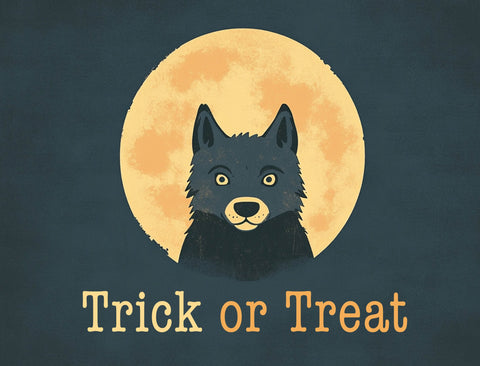 Treat Wolf Moon Halloween Yard Sign