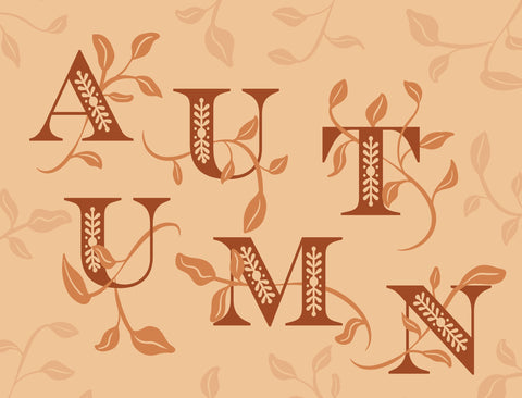 Autumn Lettering Fall Yard Sign