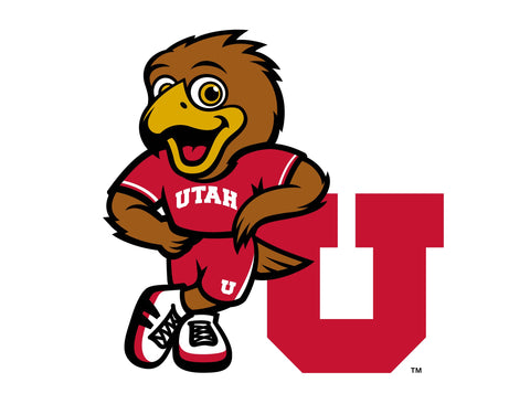 University of Utah Swoop U White Yard Sign