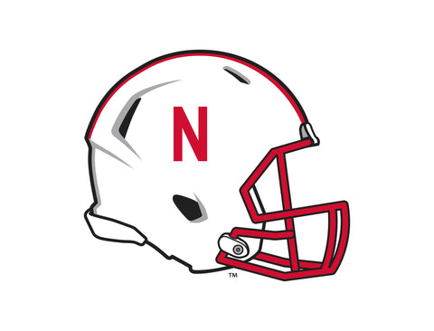 Nebraska Helmet White Lumilawn Sign