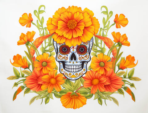 Flower Skull Day Of The Dead