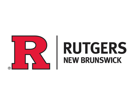 Rutgers New Brunswick Horizontal Mark White Lumilawn Sign