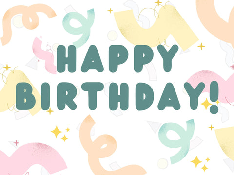 Squiggle Birthday Yard Sign