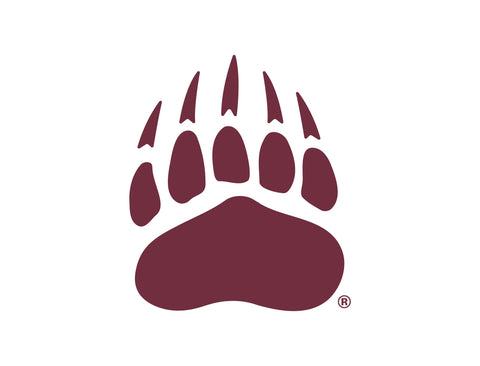 Montana Bear Paw White Lumilawn Sign