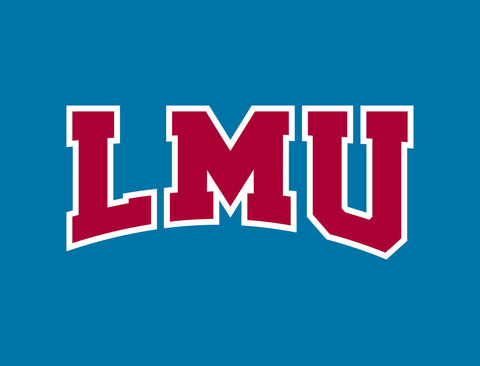 LMU Athletics Mark Blue Lumilawn Sign