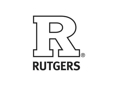 Rutgers R White Vertical Mark White Yard Sign