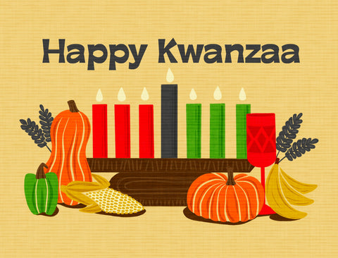 Happy Kwanzaa Lumilawn Sign