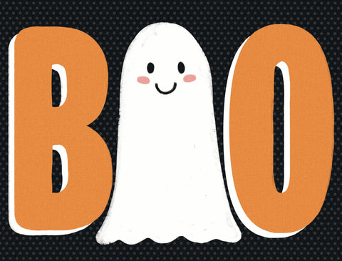 Boo The Cute Ghost Halloween Sign