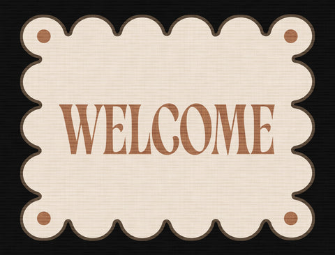 Scalloped Welcome Lumilawn Sign