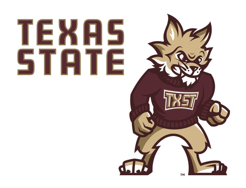 Texas State Boko White Lumilawn Sign