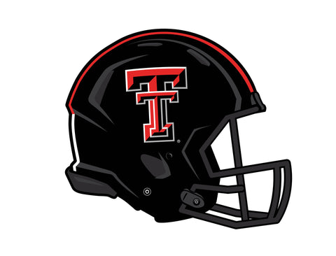 Texas Tech Black Helmet White Lumilawn Sign