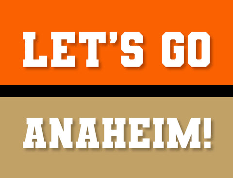 Anaheim Professional Hockey Fandom Yard Sign