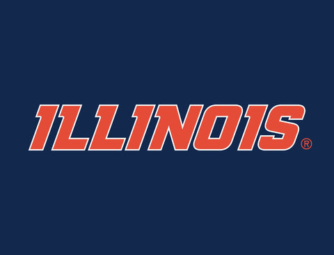 Illinois Wordmark Blue Yard Sign