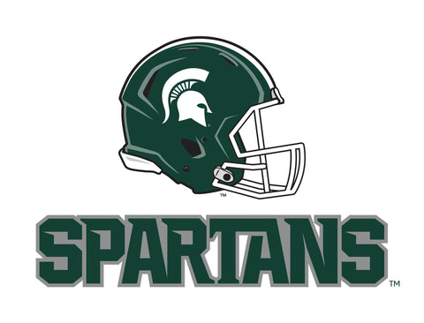 Michigan State Helmet Spartans White Lumilawn Sign