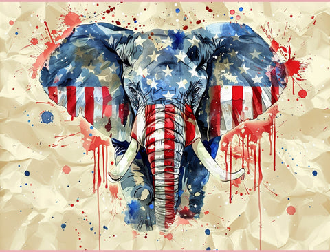 Elephant Conservative Pride Patriotic Yard Sign