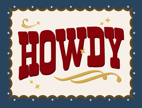 Howdy Lumilawn Sign