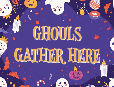 Ghouls Gather Here Halloween Yard Sign