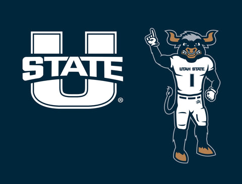 USU Big Blue Mascot Blue Lumilawn Sign