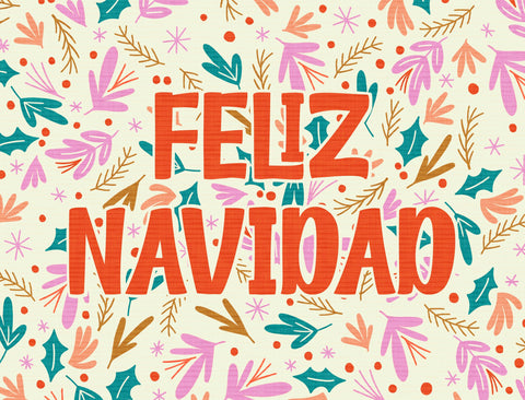 Feliz Navidad Floral Lumilawn Sign