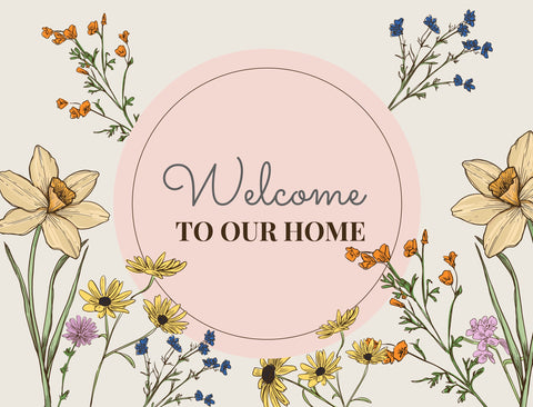 Delicate Welcome Yard Sign