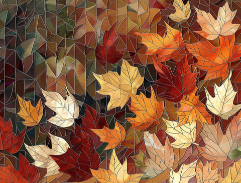 Mosaic Fall Leaf Pattern Yard Sign