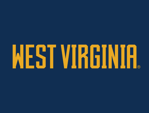 West Virginia Wordmark Blue Yard Sign