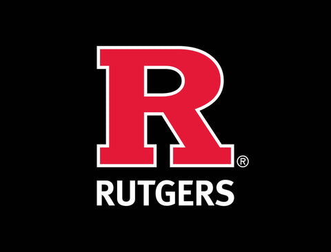 Rutgers R Red Vertical Mark Black Lumilawn Sign