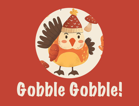 Cute Gobble Gobble Turkey Thanksgiving Yard Sign