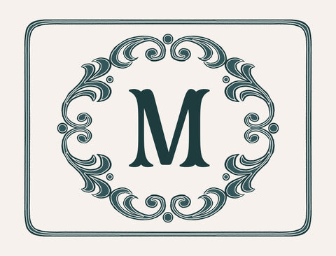 Scroll Custom Monogram Lumilawn Sign