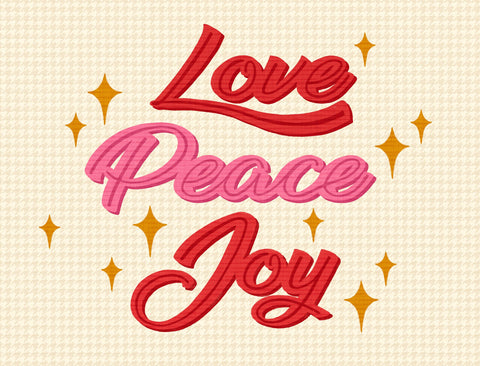 Love, Peace, Joy Lumilawn Sign