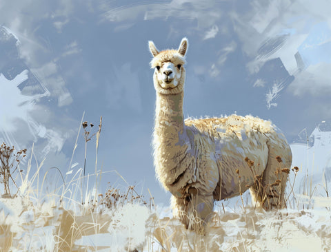 Alpaca In The Field Animal Yard Sign