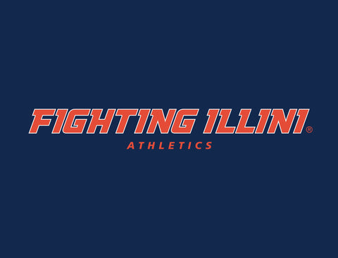 Illinois Fighting Illini Sports Mark Blue Lumilawn Sign