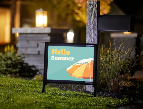 Hello Summer Umbrella Yard Sign