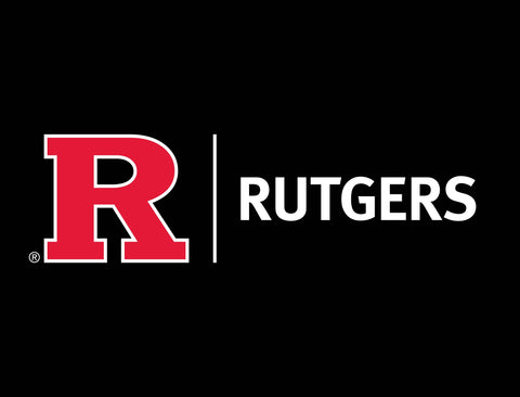 Rutgers Horizontal Mark Black Lumilawn Sign