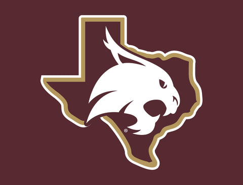 Texas State SuperCat Maroon Lumilawn Sign