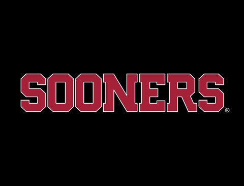 Oklahoma Sooners Wordmark Black Yard Sign