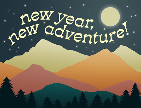 New Year New Adventure Lumilawn Sign