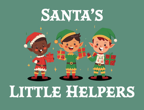 Elves Santas Little Helpers Christmas Yard Sign