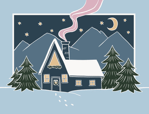 Cozy Winter Cabin Yard Sign