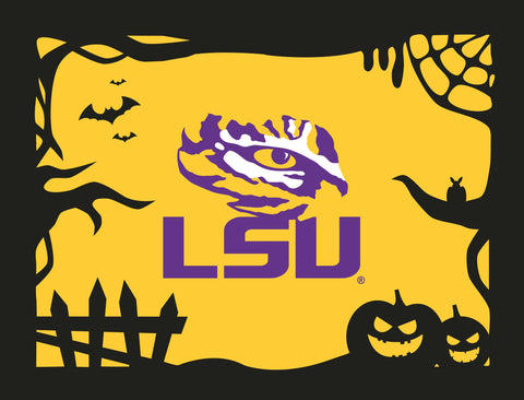 LSU Halloween Spooky Tigers Eye Lumilawn Sign