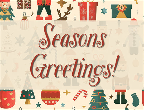 Seasons Greeting Beige Wrapping Paper Yard Sign