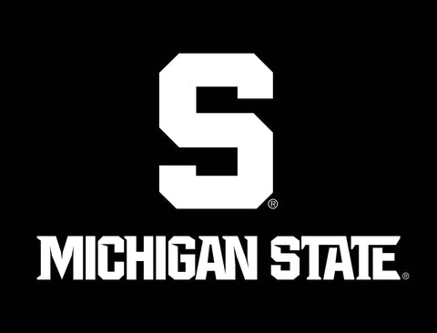 Michigan State S Black Lumilawn Sign