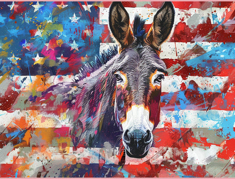 Democratic Donkey Patriotic Yard Sign