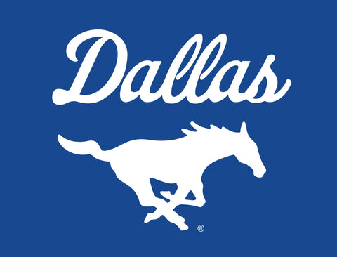 Dallas Mustang Blue Yard Sign