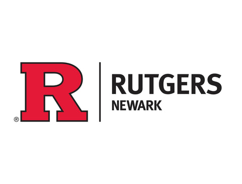 Rutgers Newark Horizontal Mark White Lumilawn Sign