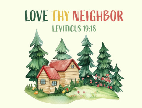 Love Thy Neighbor Lumilawn Sign