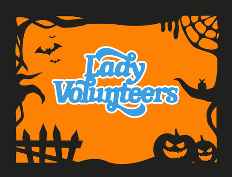 Halloween Lady Volunteers Tennessee Orange Yard Sign