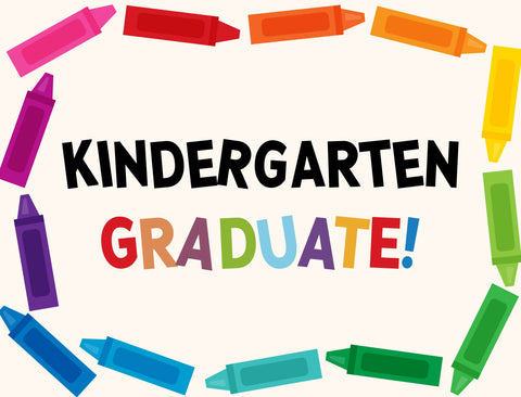 Crayon Kindergarten Graduate Yard Sign