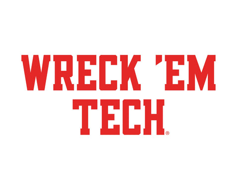 Texas Tech Wreck Em White Lumilawn Sign