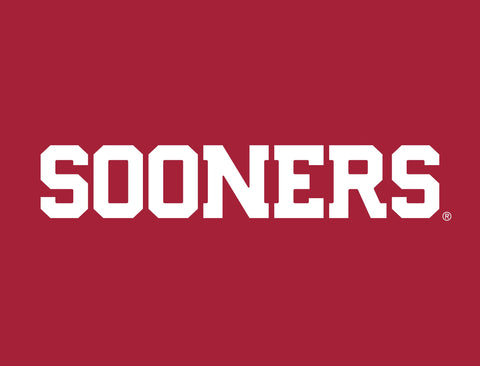 Oklahoma Sooners Wordmark Crimson Yard Sign